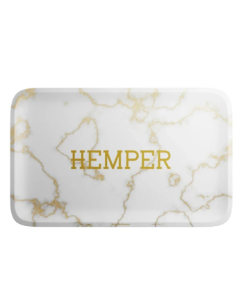 Hemper Luxe Marmeren Wit/Gouden Rolplateau 
