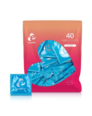 EasyGlide - Ribs and Dots Condooms - 40 stuks