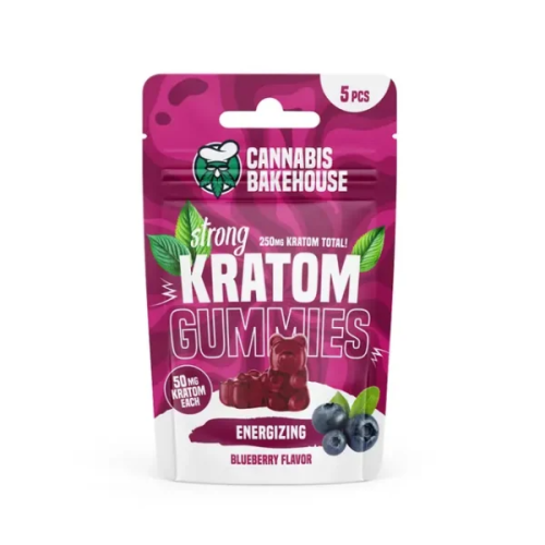 Kratom Gummies - Energieke Bosbes (5 stuks)
