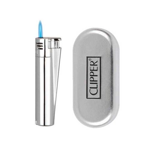 Clipper Jet Flame Metal Silver kopen Funcaps